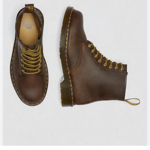 Dr. Martens Shoes - Dr. Martens Crazy Horse Brown Nubuck Boots Size 6